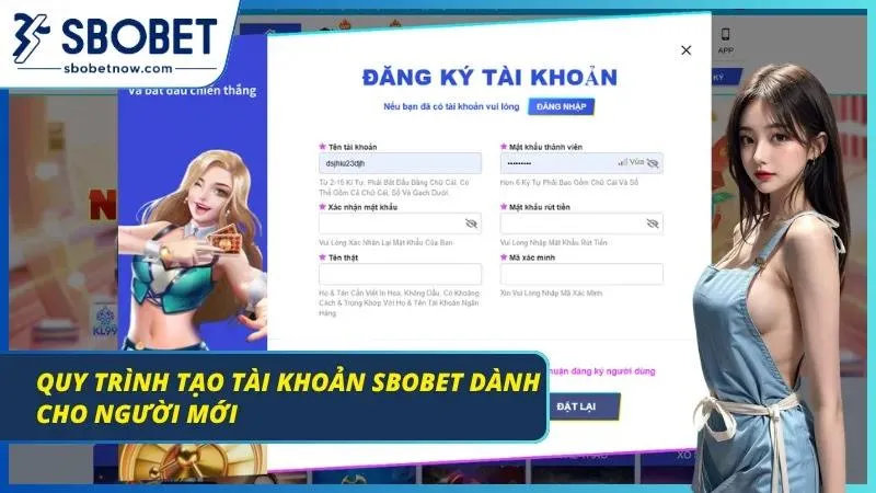 Các bước điền thông tin trên biểu mẫu khởi tạo tài khoản thành viên