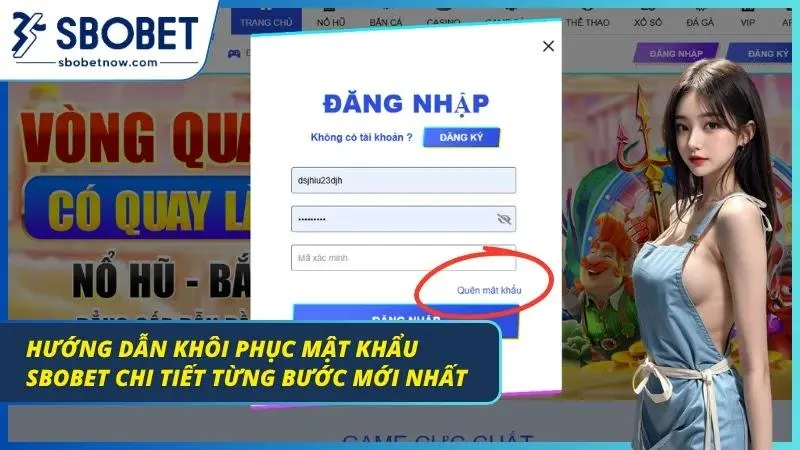 Hướng dẫn khôi phục mật khẩu thông qua tính năng quên mật khẩu của nhà cái